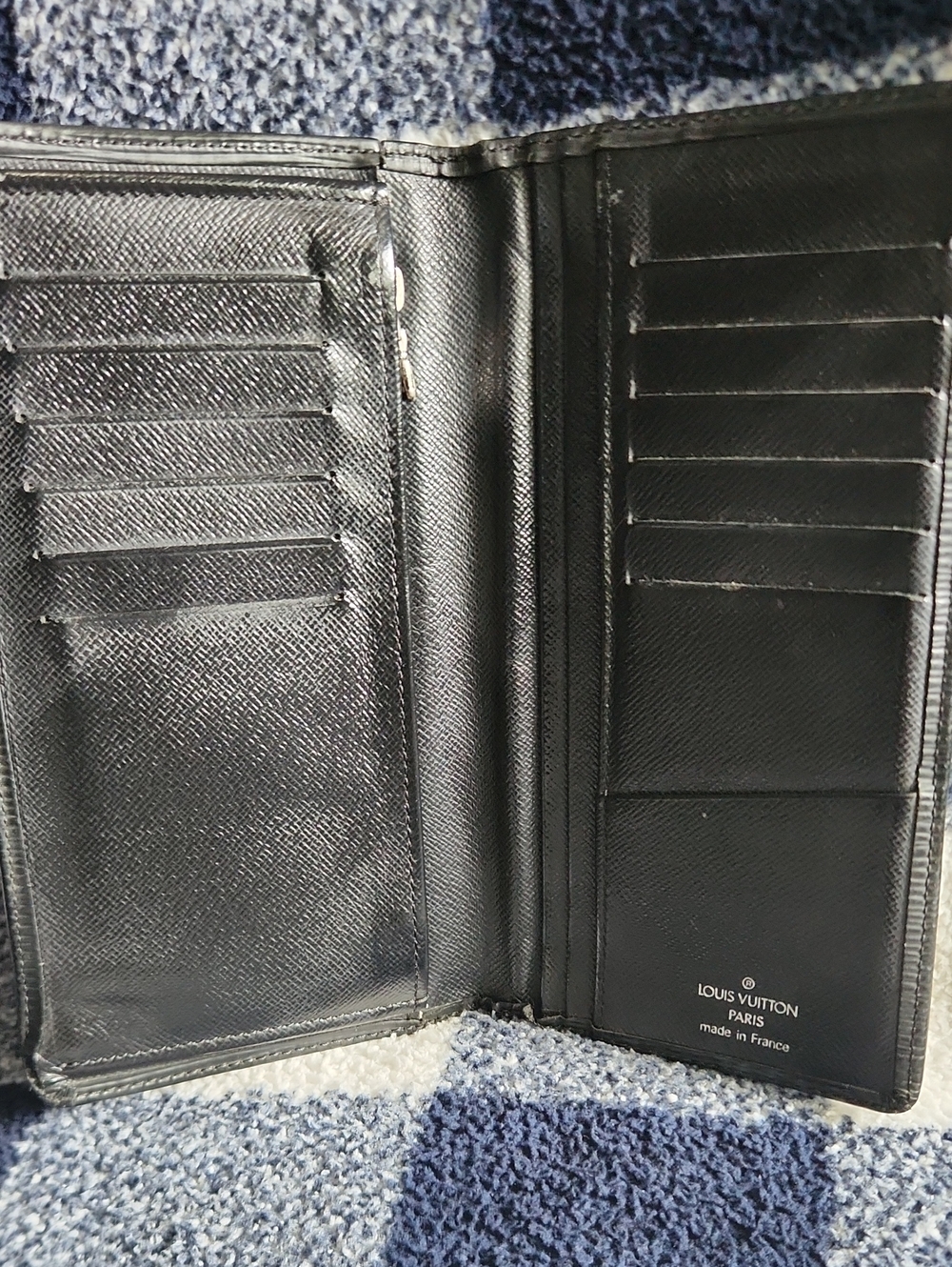 Louis Vuitton Black Men's Long Bifold Wallet